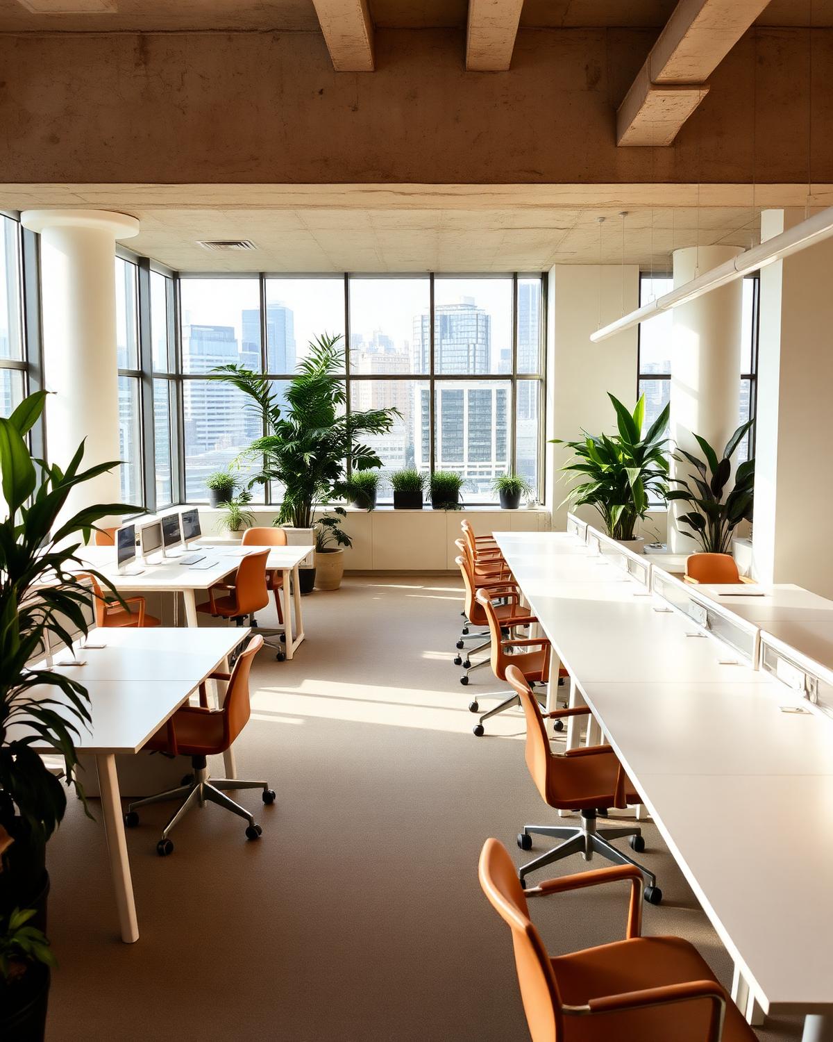 Open plan workspace